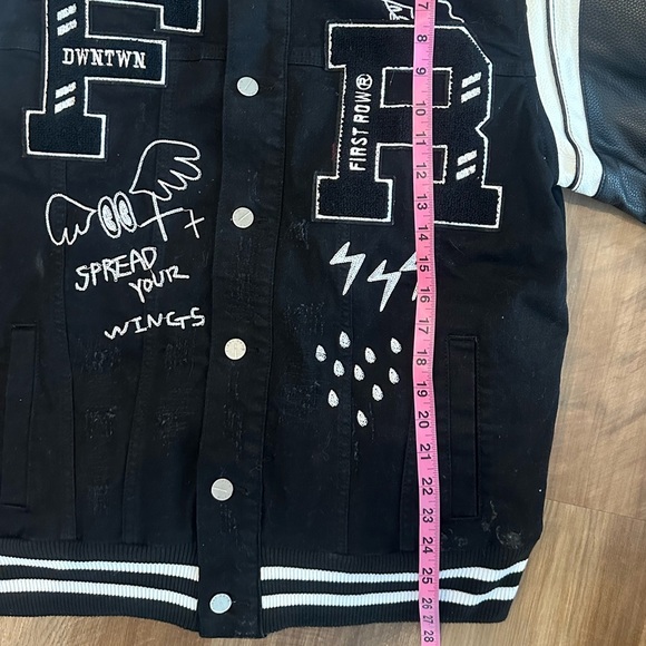 Men’s First Row Varsity Denim Stretch Jacket Buckle Sold Out NWOT Size Large - Picture 6 of 7